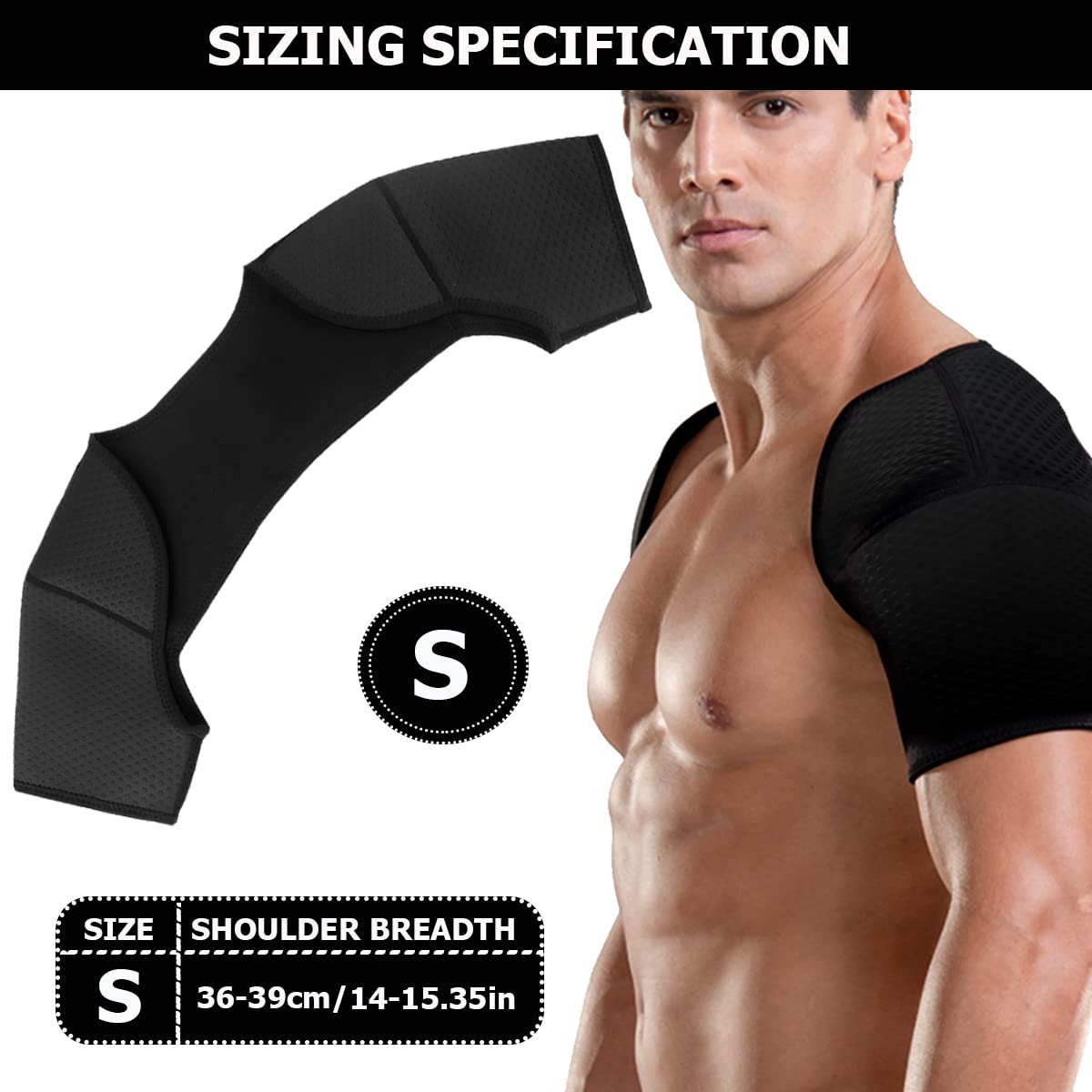 Double Shoulder Brace, Durable and Comfortable Double Shoulder -Breathable Sports Protective Gear for Chronic Tendinitis Pain Relief, Shoulder Strap Brace for Sleeping Outdoor Lifting Sports