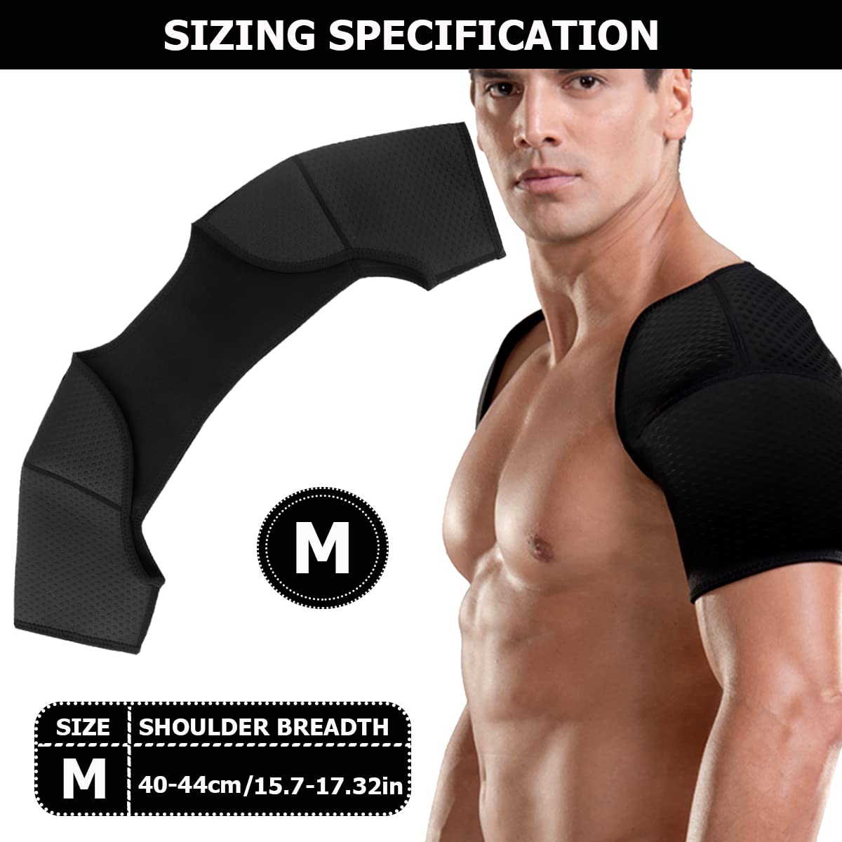 Double Shoulder Brace, Durable and Comfortable Double Shoulder -Breathable Sports Protective Gear for Chronic Tendinitis Pain Relief, Shoulder Strap Brace for Sleeping Outdoor Lifting Sports