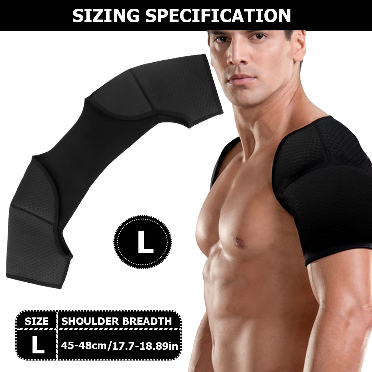 Double Shoulder Brace, Durable and Comfortable Double Shoulder -Breathable Sports Protective Gear for Chronic Tendinitis Pain Relief, Shoulder Strap Brace for Sleeping Outdoor Lifting Sports
