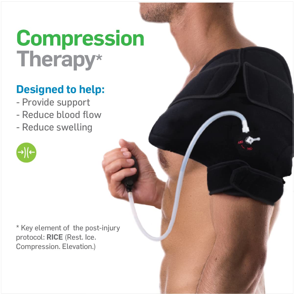 Advanced Cold or Hot Shoulder Ice Pack Wrap, Compression Shoulder Brace for Pain Relief - Cool or Heating Pad for Rotator Cuff Injuries, Football, Baseball, Volleyball, Basketball, Softball