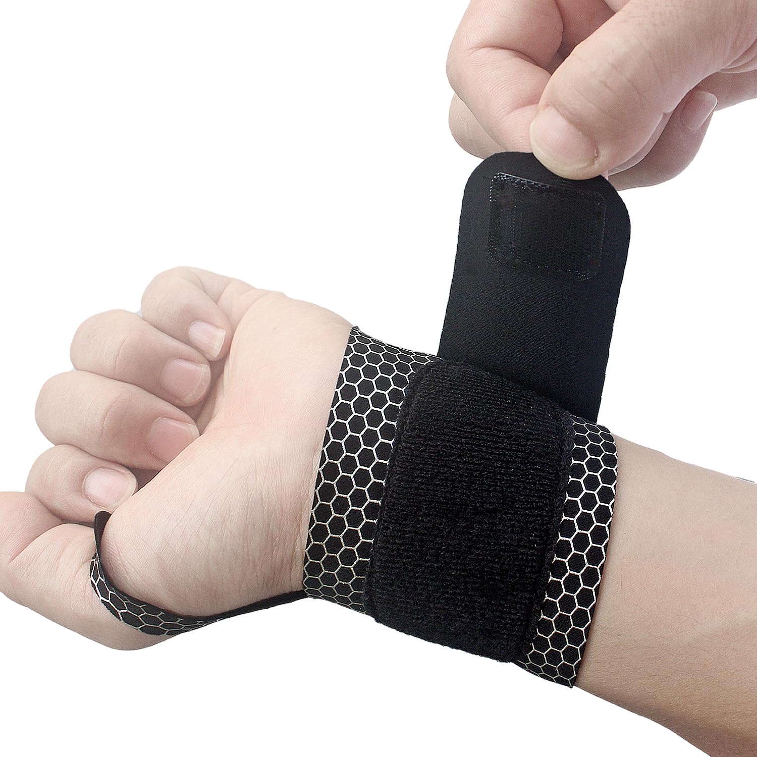 Thin Wrist Brace Support for Carpal Tunnel, Pain Relief, Arthritis, Tendonitis, Elastic Wrist Wraps Right and Left Hands - Compression and Support for Fitness