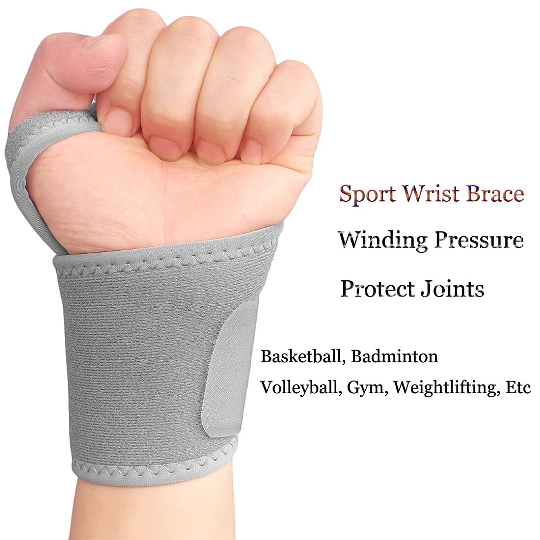 Wrist Support Brace/Carpal Tunnel/Hand Support, Adjustable for Arthritis and Tendinitis, Joint Pain Relief