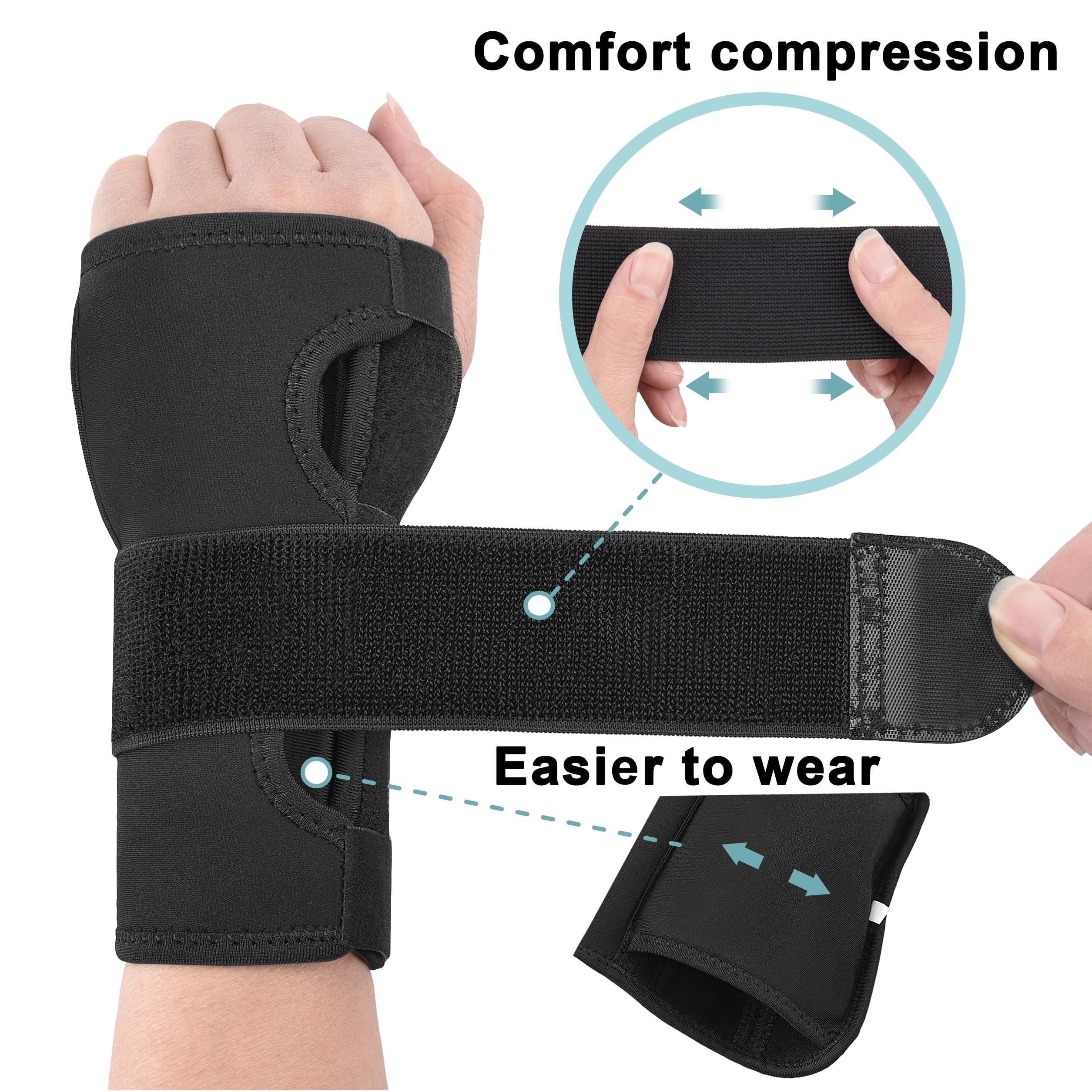 Wrist Brace,Wrist Splint,Hand Brace,Carpal Tunnel Wrist Brace Night Support with Removable Pads,Helps Relieve Tendinitis Arthritis Carpal Tunnel Pain