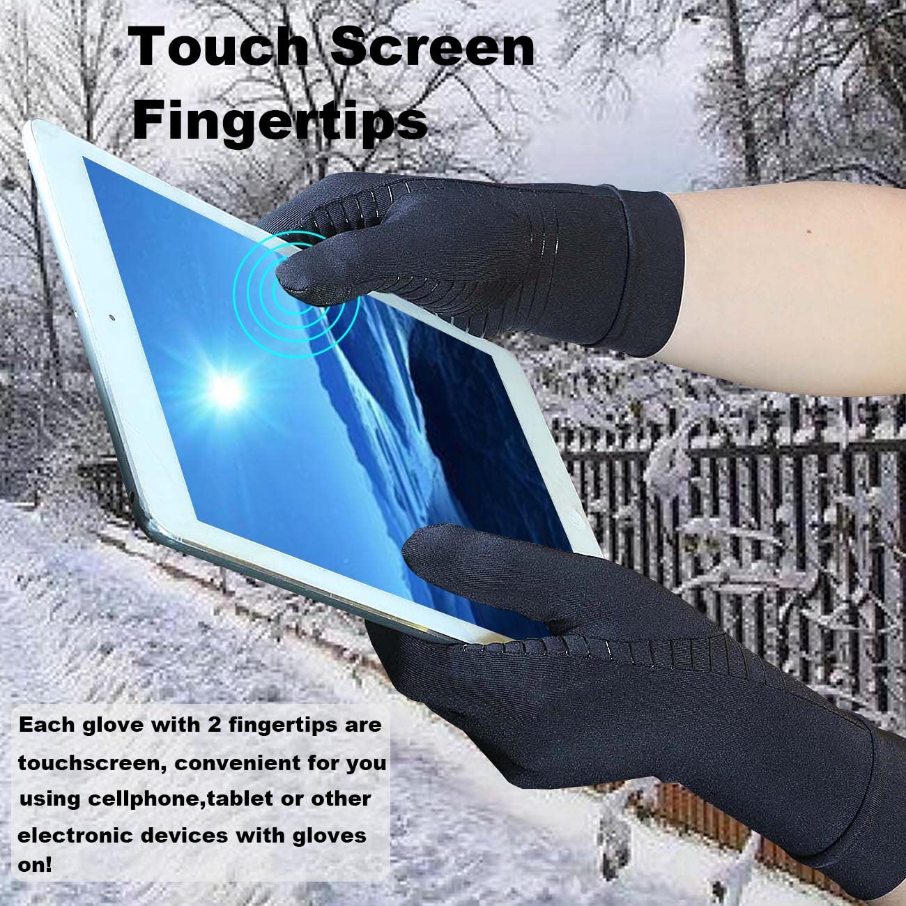 2 Pairs Full Finger Copper Arthritis Gloves with Touchscreen Tip, Compression Gloves for Women Men, Relief for Rheumatoid, Osteoarthritis, Carpal Tunnel, Hand Pain, Tendonitis, Computer Typing