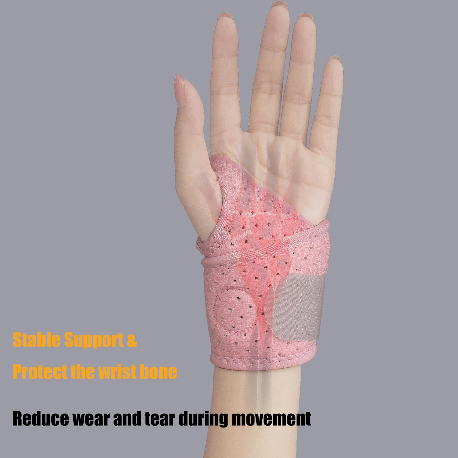 Thin Wrist Brace Support for Carpal Tunnel, Pain Relief, Arthritis, Tendonitis, Elastic Wrist Wraps Right and Left Hands - Compression and Support for Fitness