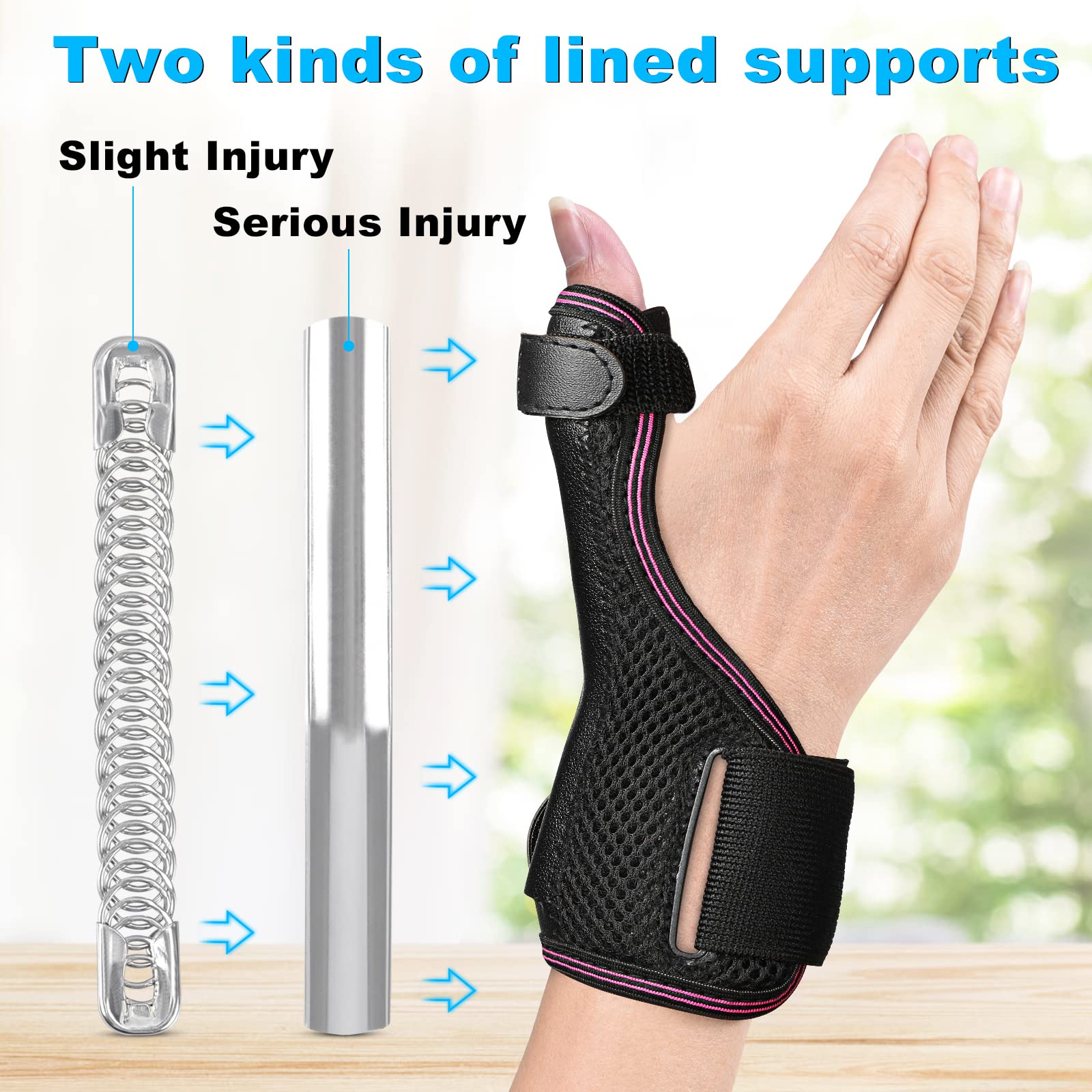 Wrist Splint for Carpal-Tunnel Syndrome, Adjustable Compression Wrist Brace for Right and Left Hand, Pain Relief for Arthritis, Tendonitis, Sprains